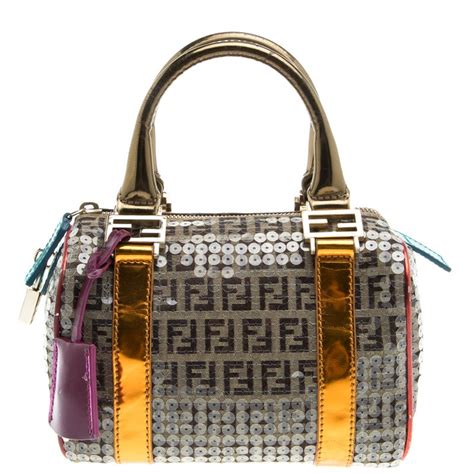 sequin fendi baguette bag|fendi zucchino mini bag.